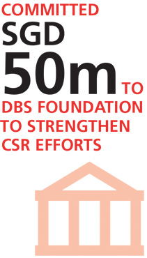 COMMITTED SGD 50m TO DBS FOUNDATION TO STRENGTHEN CSR EFFORTS