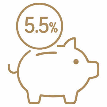 Attractive 5.5% interest rates