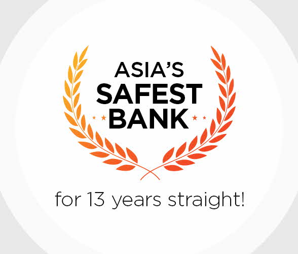 Asia’s Safest Bank For 13 Years