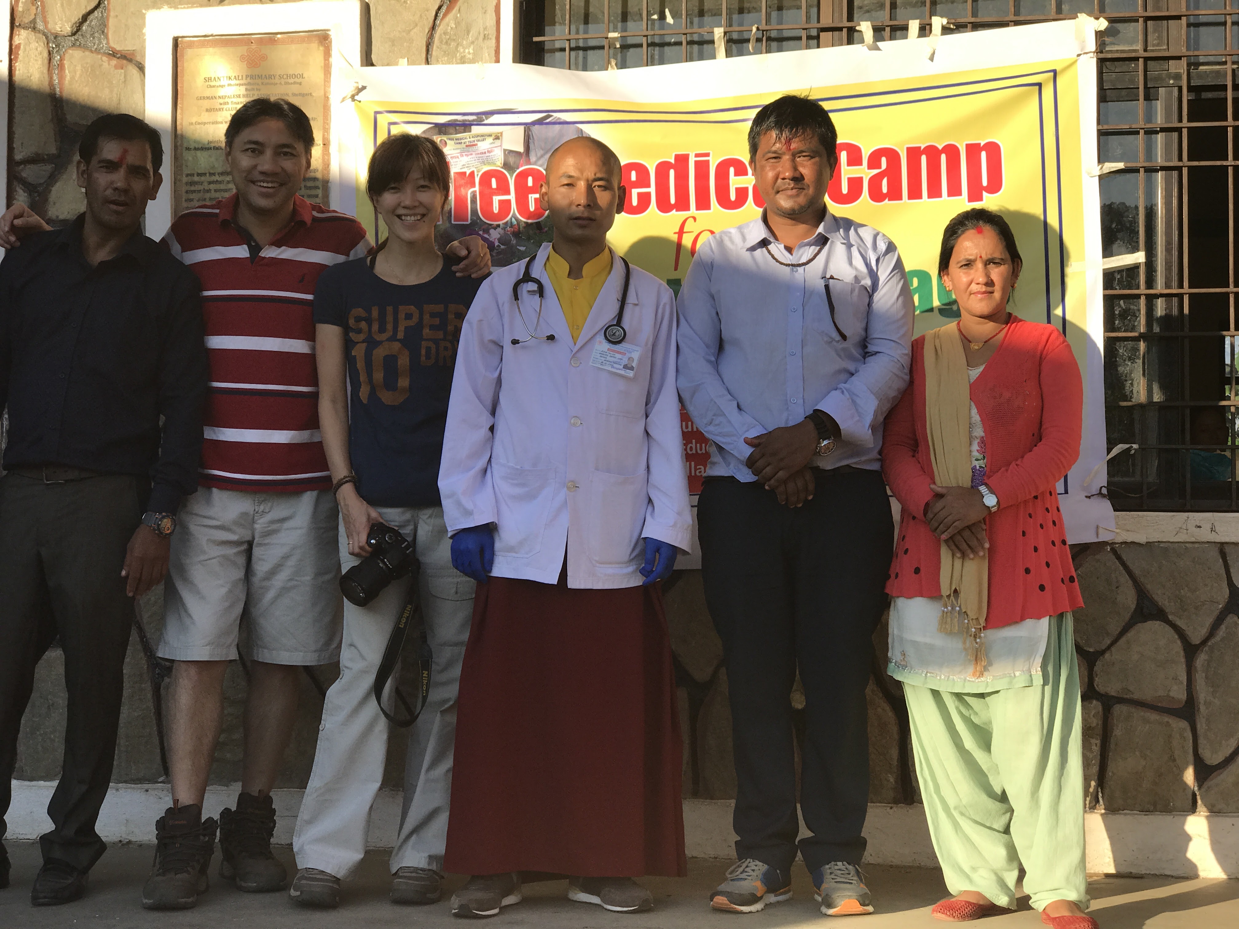 Alfian (second from left) with his wife Sarah in Nepal